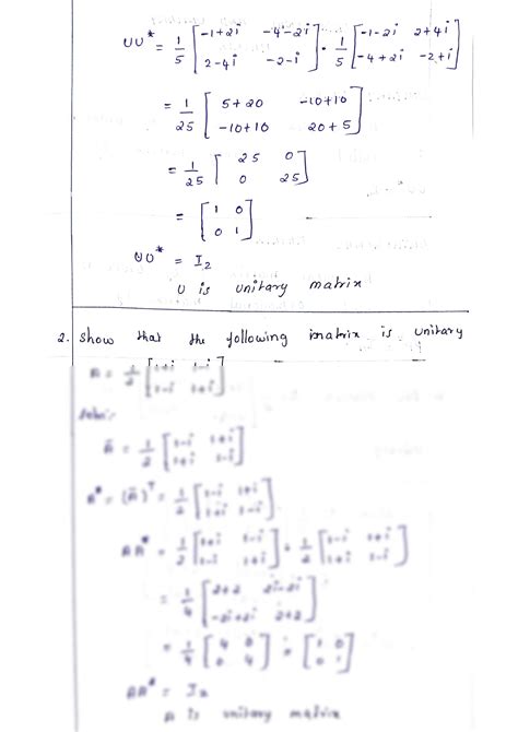 SOLUTION: Orthogonal and unitary matrix - Studypool