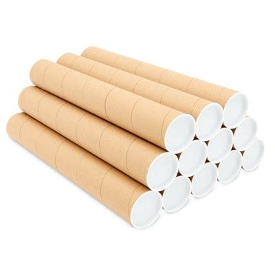 Juvale 12 Pack Mailing Tubes 2x16 In Kraft Paper Shipping Tubes With ...