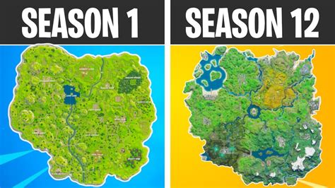 Evolution Of The Entire Fortnite Island (Season 1-Season 12) - YouTube