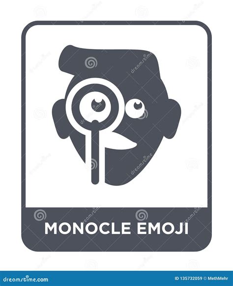 Monocle Emoji Icon in Trendy Design Style. Monocle Emoji Icon Isolated ...