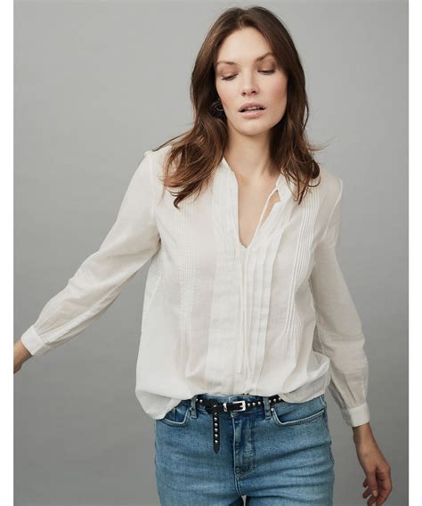 Cotton Voile Pintuck Blouse | Women's Shirts & Blouses | The White Company | Women shirts blouse ...