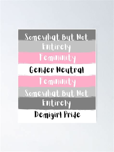 "Demigirl Pride Flag Meaning" Poster for Sale by ZayZayDesigns | Redbubble