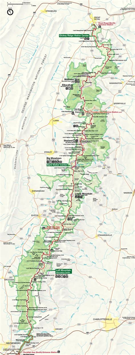 Skyline Drive Parkway Map-Shenandoah National Park | Skyline Drive Overlooks Shenandoah National ...