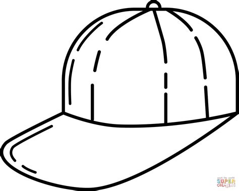 Baseball Hat coloring page | Free Printable Coloring Pages