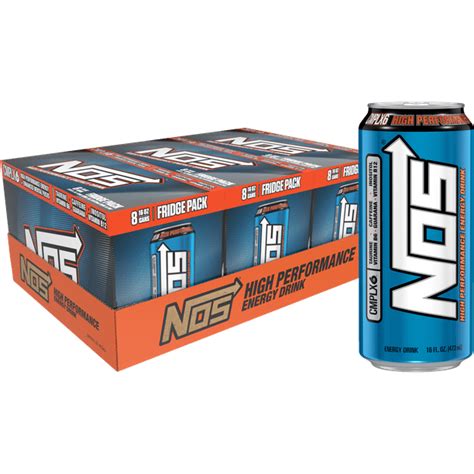 NOS High Performance Energy Drink, 16 Fl Oz (24 Cans) - Walmart.com - Walmart.com