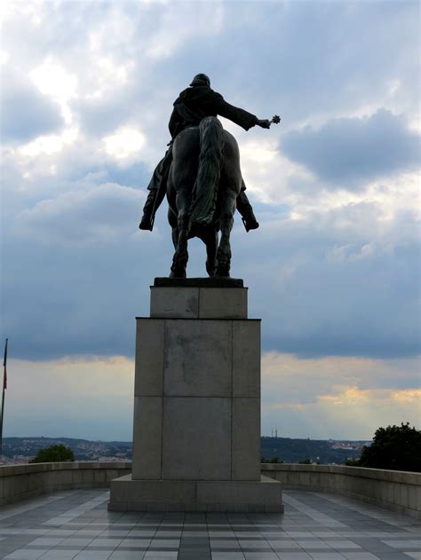 Equestrian statue of Jan Zizka in Prague Czech Republic