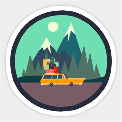 Road Trip - Graphic Design - Sticker | TeePublic