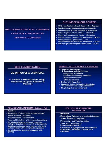 Follicular Lymphoma Pathology Outlines