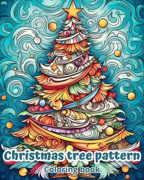 75 Christmas Trees Patterns Coloring Book Pages - Instant Download ...