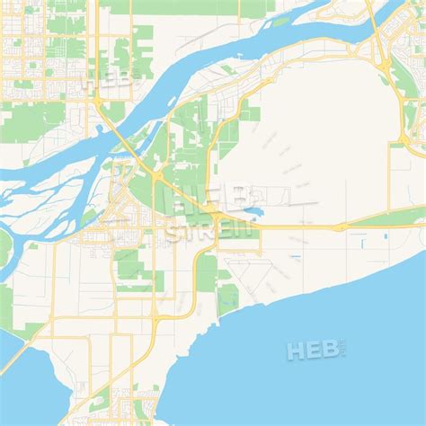 Empty vector map of Delta, British Columbia, Canada | Streit