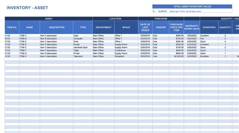 48 Useful Asset List Templates (Personal, Business etc.) ᐅ TemplateLab