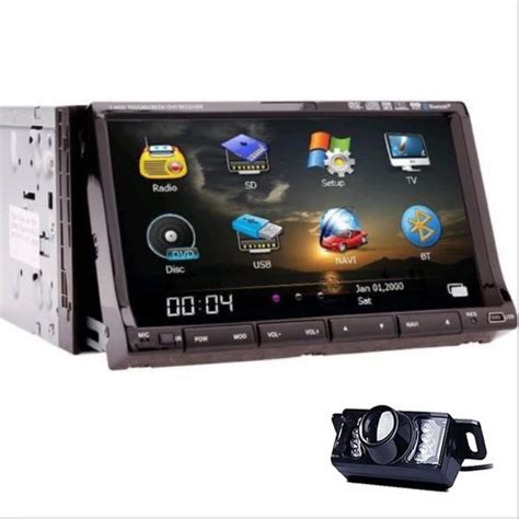 Rear Camera+GPS Map+ 2 Din In dash Car Radio Stereo GPS Navigation 7" Motorized Car DVD Player ...