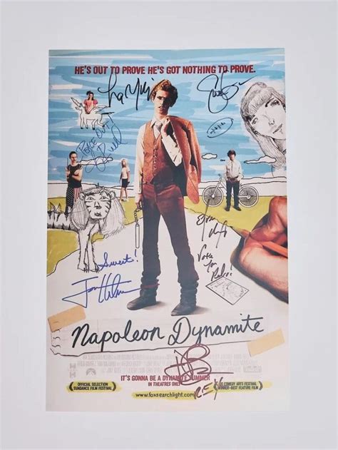 "Napoleon Dynamite" Cast Signed Mini Movie Poster - YourPremierMemorabilia