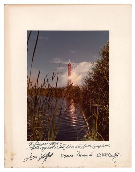 Dave Scott's Apollo-Soyuz: American Crew Signed Photograph | RR