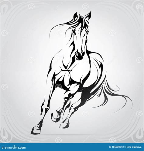 Running Horse Silhouette Tattoo