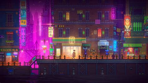 Tales Of The Neon Sea : Retro Styled Pixel Art Adventure By Zodiac, Cyberpunk Pixel Art HD ...