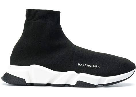 Balenciaga Speed Trainer Sock sneakers shoes BLACK white For Unisex ...