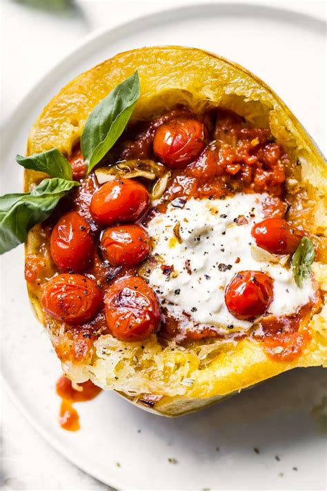 Fresh Tomato Spaghetti Squash Pasta - The Almond Eater