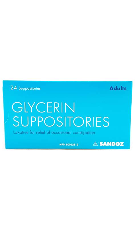 Glycerin Suppositories, 24 tablets – Green Valley Pharmacy