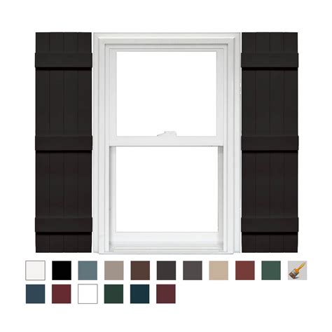 Mid America 4 Board and Batten Joined Vinyl Shutters (1 Pair) - 14 x 71 ...