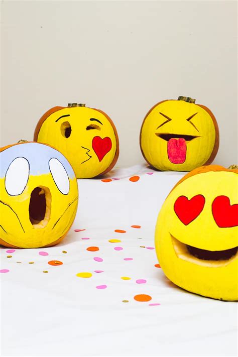 DIY Pumpkin Emojis for Halloween Decor and Carving Crafts | Bespoke ...