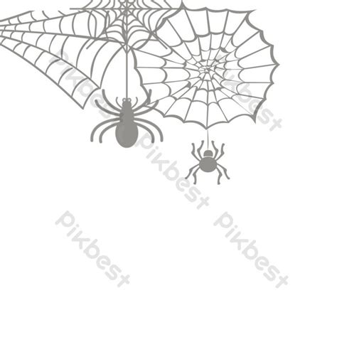 Drawing Cartoon Horror Spider Web Vector Elements PNG Images | PSD Free ...