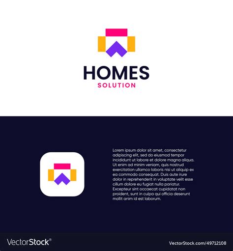 Home logo colorful design template Royalty Free Vector Image