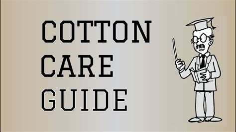 Fabric Care Guide : Cotton | How to care for Cotton Clothing - YouTube