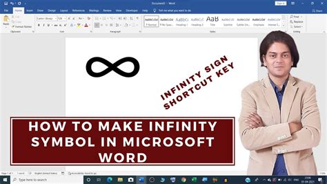 how to make infinity symbol in word | how to type infinity symbol keyboard - YouTube