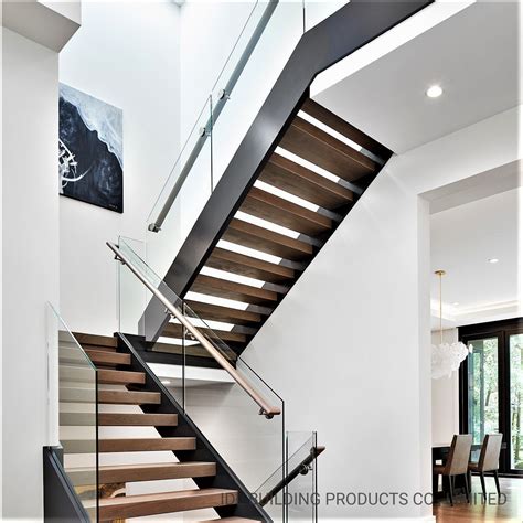 Prefabricated Indoor Modern House Stair U Shape Stairs with Solid Oak ...