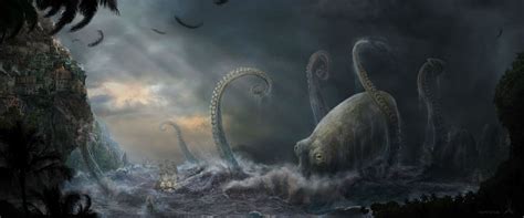 Cthulhu Computer Wallpapers, Desktop Backgrounds | 1917x800 | ID:236514 | Sea monsters, Ocean ...