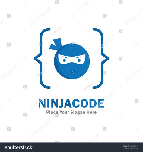 Ninja Code Vector Logo Template Suitable Stock Vector (Royalty Free ...