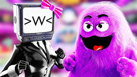 Download TV WOMAN Vs GRIMACE SHAKE (skibidi toilet Animatio