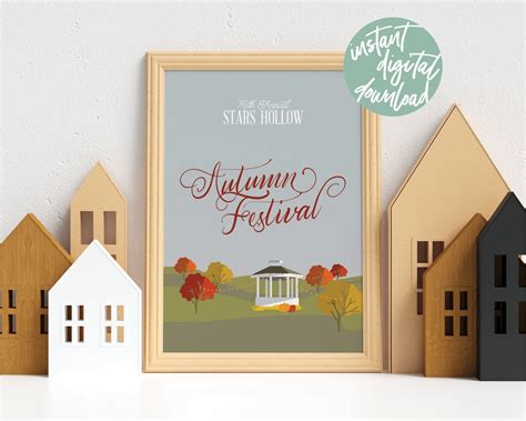 Stars Hollow Autumn Festival Poster Printable Gilmore Girls | Etsy