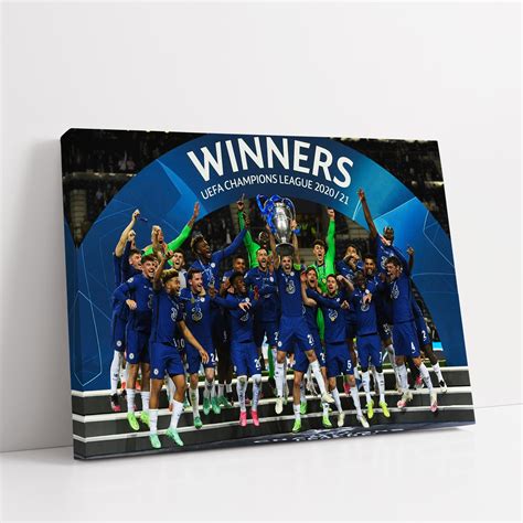 Chelsea Champions League Winners 20/21 - Pics on Canvas