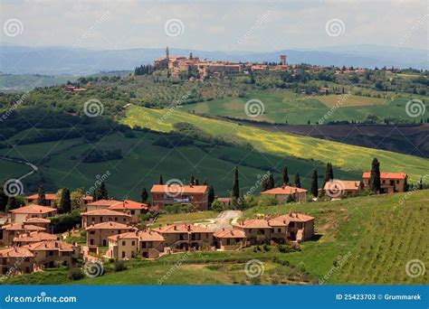 View on the Pienza in Tuscany Stock Image - Image of italy, natural ...