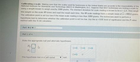 Solved Calibrating a scale: Making sure that the scales used | Chegg.com