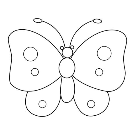 Premium Vector | Butterfly outline vector cartoon design on white background