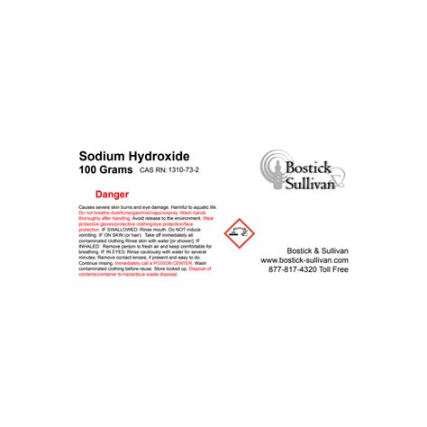 Sodium Hydroxide - Bostick & Sullivan