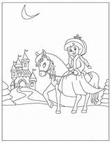 Princess Riding Horse coloring Page  Download Print Or Color Online sketch template