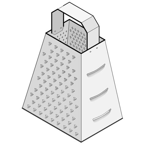 Vector drawing of cheese grater | Free SVG