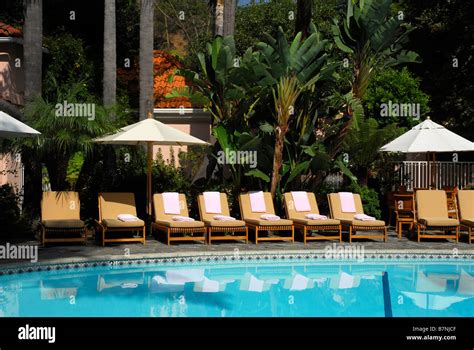 Swimming pool at Bel Air hotel in Los Angeles USA Stock Photo - Alamy