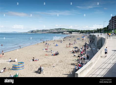 Colwyn Bay promenade in North Wales UK Stock Photo - Alamy