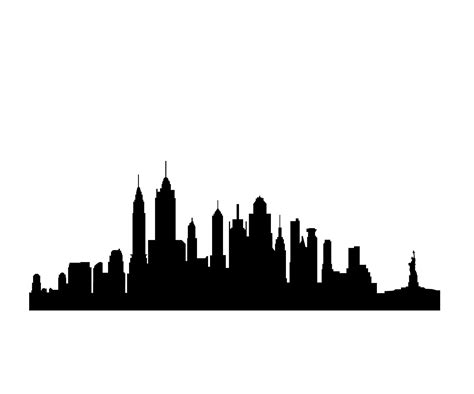 New York Skyline Silhouette Clip Art at GetDrawings | Free download