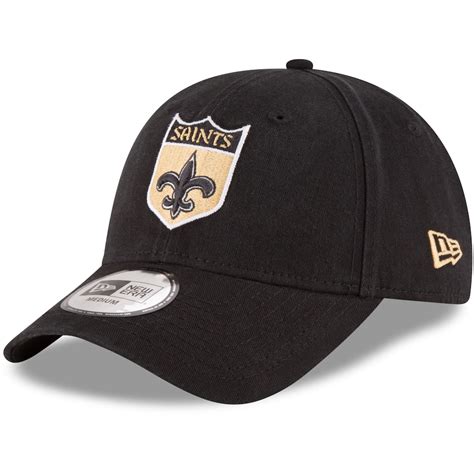 Men's New Era Black New Orleans Saints NE Core Fit Throwback 49FORTY ...