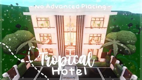 Roblox Bloxburg - No Advanced Placing Tropical Hotel - Minami Oroi - YouTube