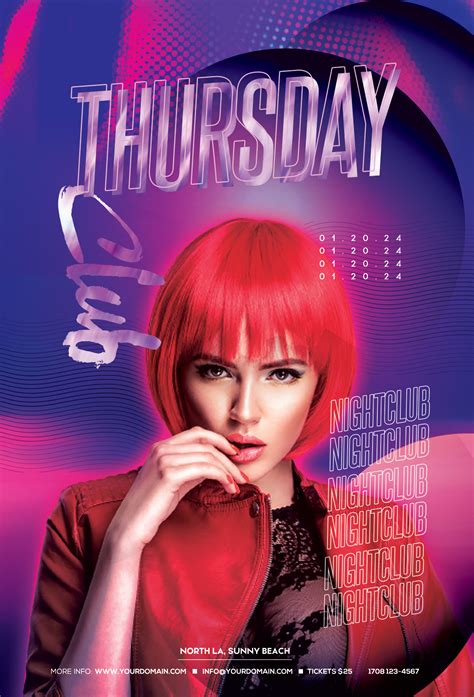 Thursday Party Night Flyer Template (PSD) - PixelsDesign