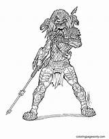 Predator Vs Jason Coloring Pages sketch template