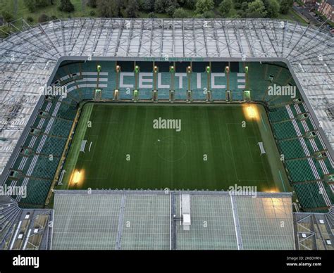 Celtic Stadium of FC Celtic Glasgow - aerial view - GLASGOW, SCOTLAND ...