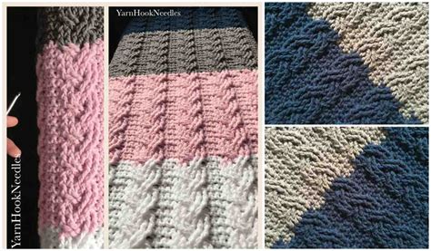 Crochet Cable Stitch Blanket Free Pattern + Video - Your Crochet